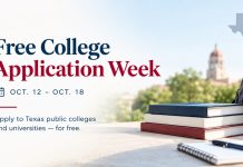 Texas Seniors Can Apply to Public Colleges Free Oct. 12-18